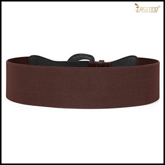 Vintage Chunky Buckle Wide Stretch Belt Elastic Waist Retro 50s Dress Accessory main image 7